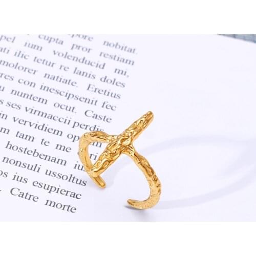 Morivovog 925 Sterling Silver Texture Cross Rings for Women Elegant Chic Minimalist Faith Rings Religion Jewelry Cruzar Anillo