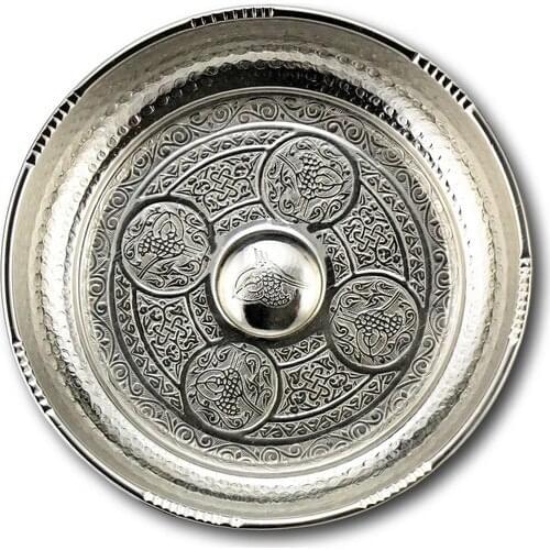 Morya Handwork Embroidered Nickel Copper Bath Bowl 16 cm