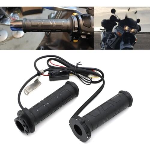22mm ATVs Motorcycle Electric Heated Grips Warmer Adjust Temperature Handlebar Grip For Kawasaki Versys 650 Yamaha TENERE 600