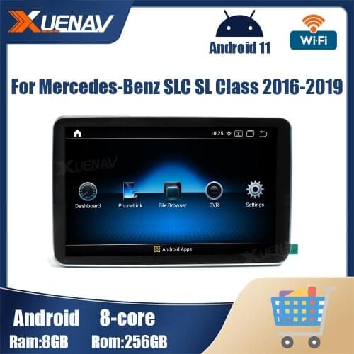 10.25 Inch Android 11 GPS Radio For Mercedes Benz SLC SL Class 2016 2017 2018 2019 Car Multimedia Player GPS Stereo Radio Video