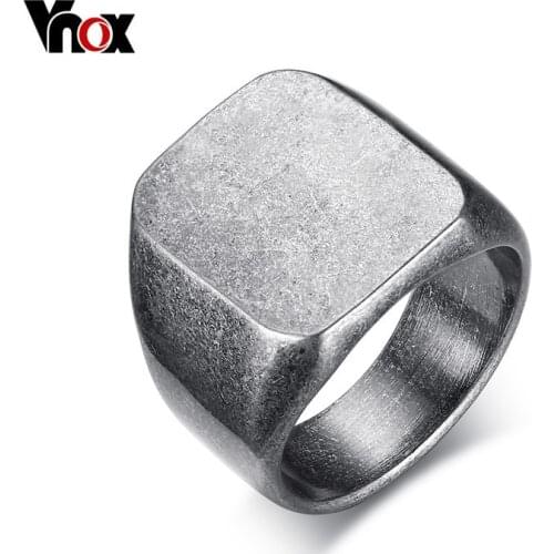 Vnox 18mm Mens Retro Rock Punk Rings Vintage Individuality Ring for Men Male Party Jewelry US size 8 to 12 Cocktail Ring