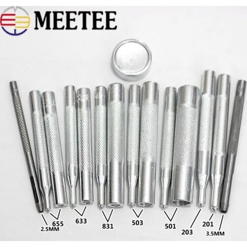 Meetee 1set Sanp Button Fastener Installation Tool Kit DIY Manual Leather Craft Bag Button Buckle Installation Accessory AP2241