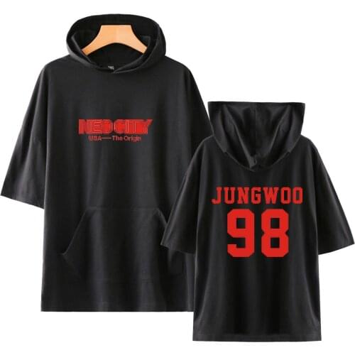 Nct 127 Kpop Hooded T-shirts Women/Men Fashion Summer Short Sleeve Tshirts 2019 New Arrival Hot Sale Trendy Streetwear Clothes