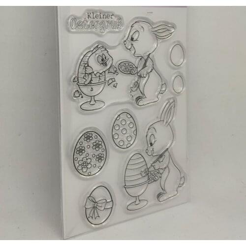 German Easter stamp Clear Stamp for Scrapbooking Transparent Silicone Rubber DIY Photo Album Decor 0308
