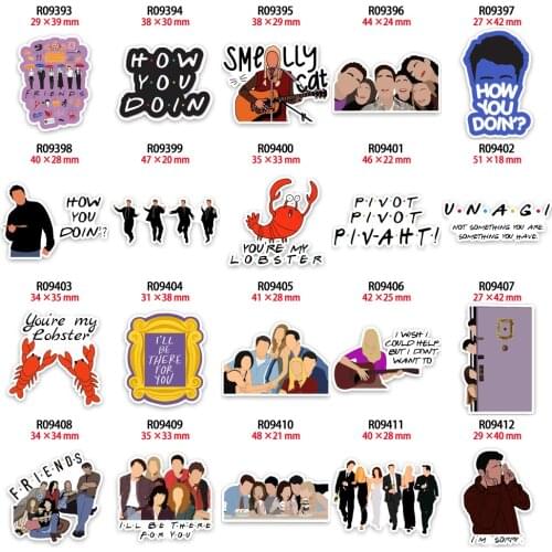 New Friends Character Cartoon Flatback Planar Resin Printed for Crafts DIY Handmade Materials Hair Bow