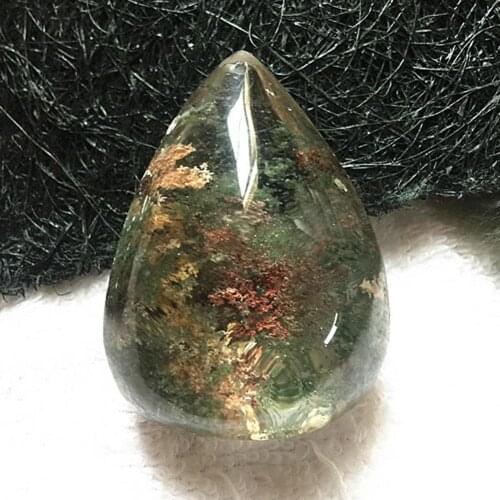 Stone Pendant Natural Ghost Phantom Quartz Crystal Gem Specimen Hand-polished Process With 100% Natural Fluorite