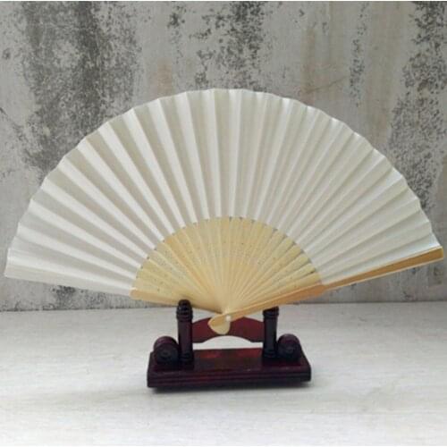 Portable Fan Japanese New Style Womens Hand Held Folding Fan No. 8 Beautiful Cherry Color Satin Fan with Bamboo Frame