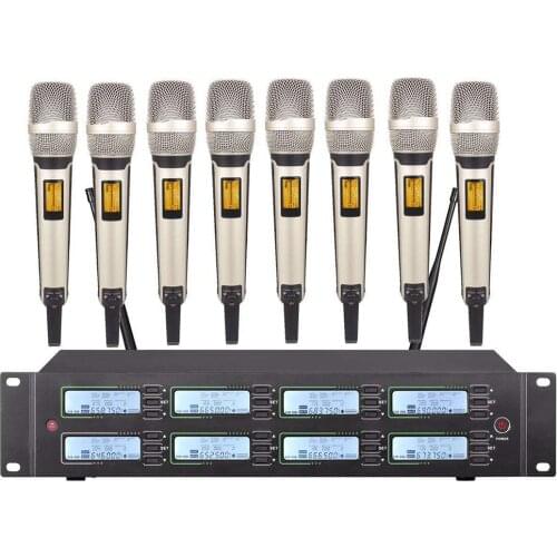 Professional UHF wireless microphone system metal hand-held microphone, used for church school outdoor activity microphone
