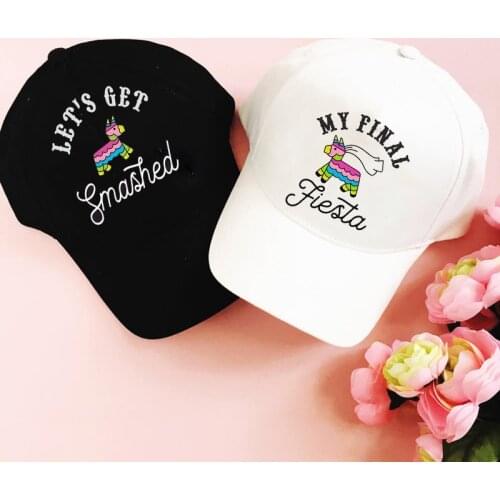 My Final Fiesta Lets Get Smashed hat Mexico Themed Bachelorette Party Bridal shower decoration bride bridesmaid gift present
