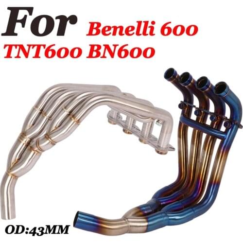 Slip On For Benelli 600 TNT600 BN600 Full Motorcycle System Exhaust Modified Front Middle Link Pipe Carbon Muffler DB Killer