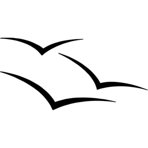 Car Sticker Seagull Pattern Car Sticker Car Trunk Decoration PVC Decal Creative Waterproof Sunscreen Black/white,17cm*8cm