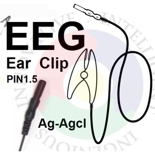 Advanced EEG EEG Ear Clip Electrode, Silver Chloride Ear Clip Electrode, Suitable for EEG Modules Such as OpenBCI