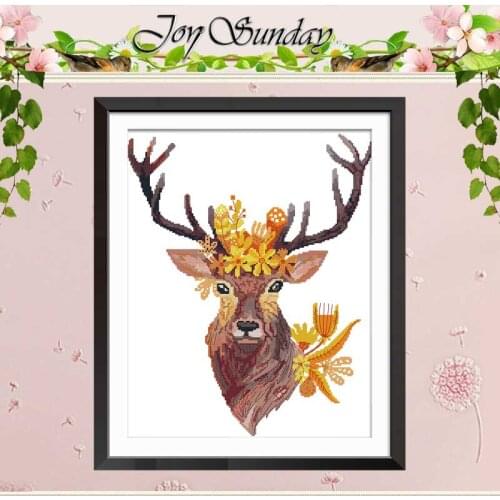 Elk patterns counted Cross Stitch 11CT 14CT Cross Stitch Set Wholesale DIY animals Cross-stitch Kit Embroidery Needlework