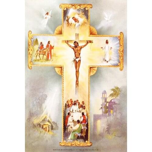 YNX new 5D diamond painting round diamond religious cross stitch hanging picture square diamond DIY cross diamond painting