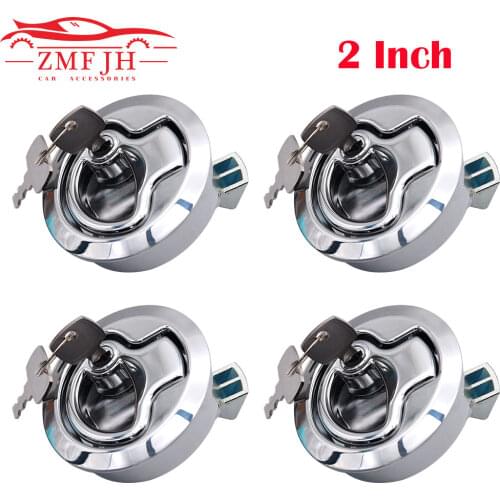 2inch Flush Pull Locker Hatch Latch Marine Stainless Steel Flush Door Pull Locker For RV Yacht Camper Door Cabinet Lock with Key