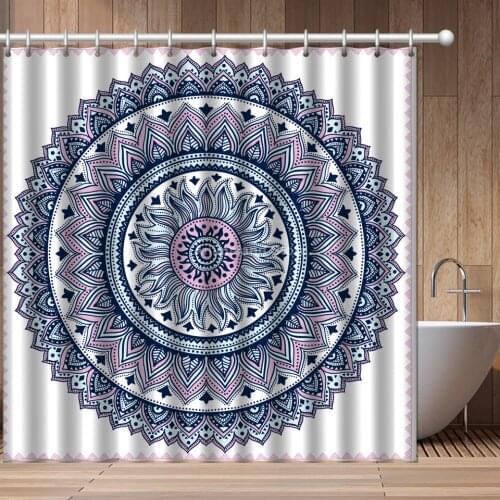 Mandala Europe Style Bohemia 3D Print Shower Curtain Adult Bathroom Set With Waterproof Hook Bath Curtains Cartoon African Funny