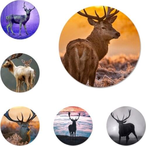 Animal deer lion Icons Pins Badge Decoration Brooches Metal Badges For Clothes Backpack Decoration