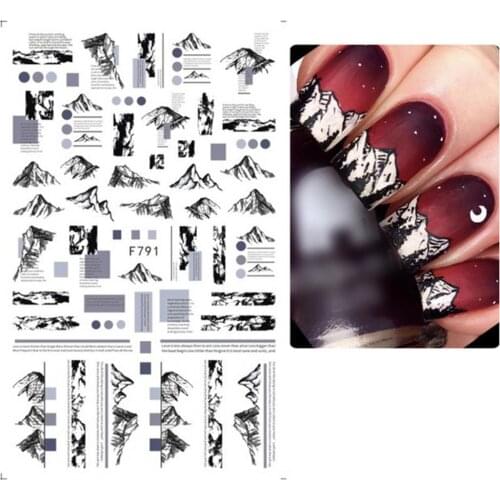 1 Sheet Manicure Decal Delicate Compact Safe Autumn Maple Leaves Nail Art Transfer Sticker for Women Nail Art Decorations