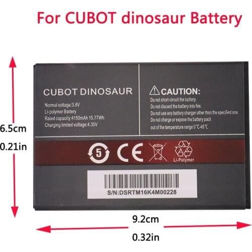 100% New Original CUBOT Dinosaur Battery 4150mAh Replacement backup battery For CUBOT Dinosaur Cell Phone