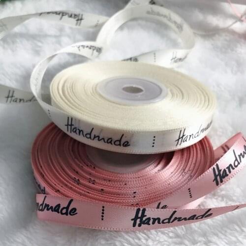 25Yards Handmade Ribbon Cream Pink Wrapping Silk Satin Ribbon Deco Mariage Wedding Party Favor Dragee Gift Box Packaging Ribbon