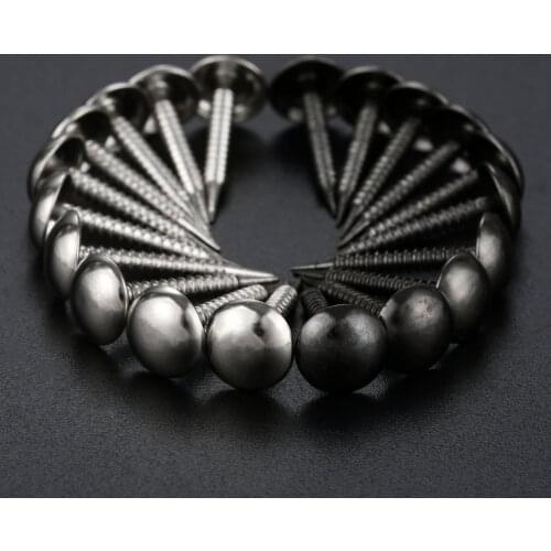 50Pcs 8*20mm Silver/Black Upholstery Nails Jewelry Wood Box Door Sofa Furniture Decoration Tacks Stud Pushpin Doornail Fasteners