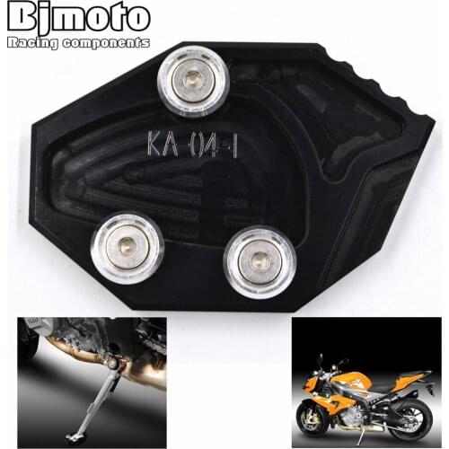 BJMOTO Motorcycle CNC Kickstand Sidestand Side Stand Enlarger Plate Pad For KAWASAKI ZX-14R ZZR1400 06-14 GTR1400 CONCOURS 07-14