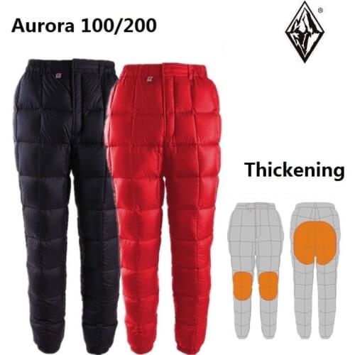 Black Ice Men/Women Upgrade17 Aurora 100g/200g Waterproof Goose Down wadded Trousers Pants Fitness Outdoor Sport Clothing