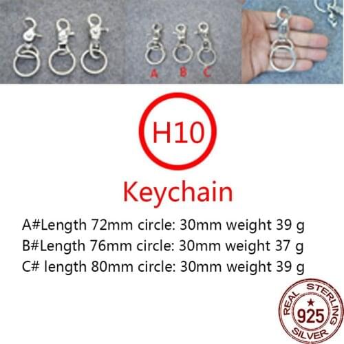 H10 Sterling silver s925 key chain cross flower shape punk street dance retro personality jewelry for lovers gift new hot