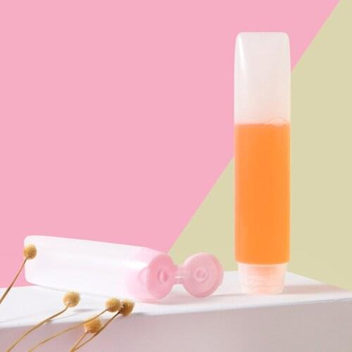 30/50ml Plastic Flip Cap Bottle Facial Cleanser Cosmetic Shampoo Squeeze Tube Portable Travel Bath Lotion Dispenser Container