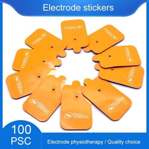 100Pcs/lot 3.5mm Plug Gel Electrode Pads Nerve Muscle Stimulator For Slimming Massager TENS Acupuncture Pulse Electric Massager