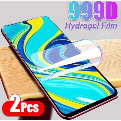 2Pcs Full Cover Hydrogel Film For Xiaomi Redmi Note 8 7 9 Pro Max 9S 8T Screen Protector 8A 7A Soft Protective Film Not Glass