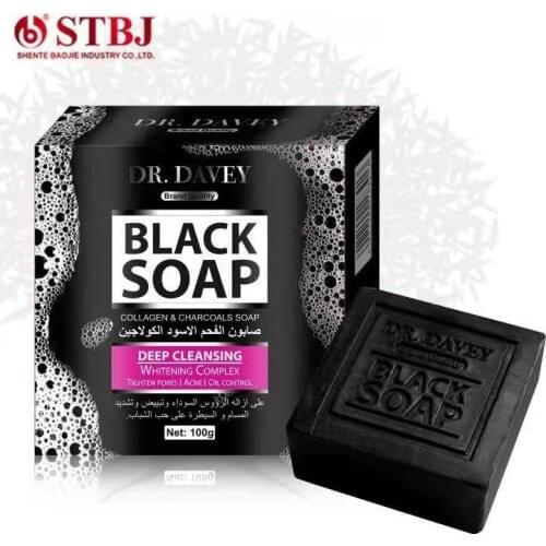 Free shipping 4pcs X100g Dr.davey Daiwei bamboo charcoal soap Black Soap Handmade Soap Skin Care Whitening Acne Pore Removal