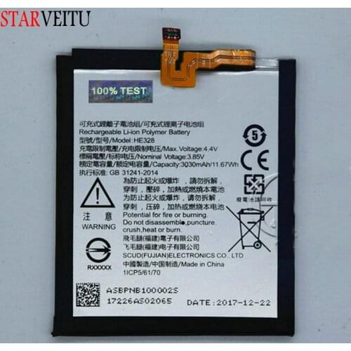 HE328 Battery For Nokia 8 Qualcomm835 Dual SIM 5.3inch TA-1004 Mobile Phone Replacement Batteries Bateria 3080mAh