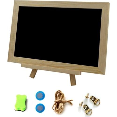 Single Side Mini Wooden Tripod Blackboard Message Sign Note Marker Chalkboard K92C