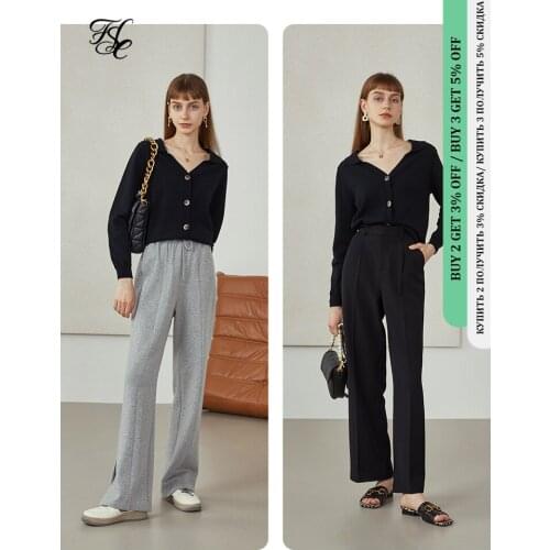 FANSILANEN 2021 Cropped Cardigan V-neck Sweater Women Long Sleeve Top Womens Cardigan Sweater Coat Autumn Black Cardigan