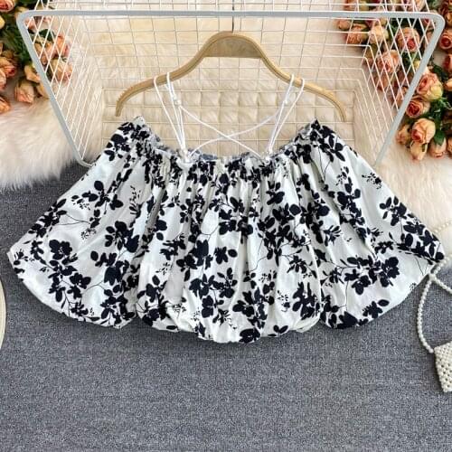 Crop Top Woman 2021 Summer Sweet Girls Sexy Fashion Top Tank Beach Shorts Vest Chest Binder Boho Floral Womens Top Debardeur