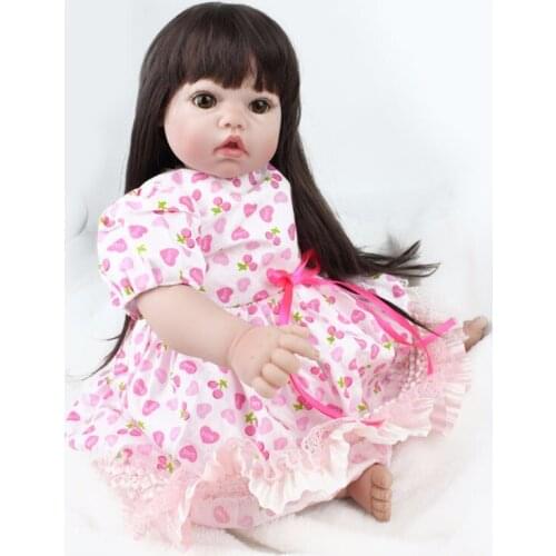 50cm Soft Silicone Reborns Baby Dolls Fashion Bebe Lifelike Newborn Doll Handmade Birthday New Year Gift for Kids Toy