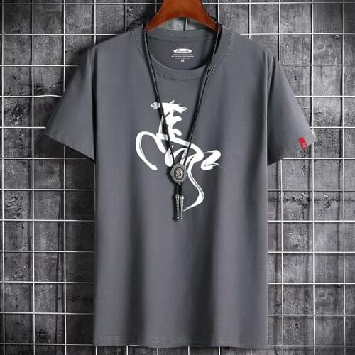 2021 Newest Cotton Print T Shirt Men Summer Short Sleeve O Neck Man T-shirt Plus Size S-6XL Mens Clothing camiseta hombre