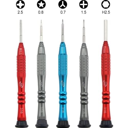 UANME 5PCS/LOT Precision Screwdriver Set For iPhoneX 8 7plus Opening Repair Tools Kit No. 316 Screw driver Kit