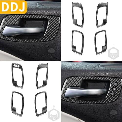 For Dodge Charger Carbon Fiber Sticker 2011-2014 LD SE SXT SRT8 Inner Door Handle Frame Cover Stickers Car Tuning Accessories