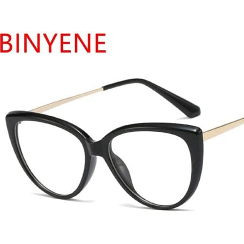 New Cat Eye Glasses Frame Women Vintage Men Optical Glasses Clear Lens Eyeglasses TR90 Frame Fashion Female Oculos