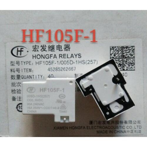 NEW relay JQX-105F-1 005D-1HS JQX-105F-1-005D-1HS HF105F-1 005D-1HS 5VDC DC5V 5V 15A 250VAC 4PIN