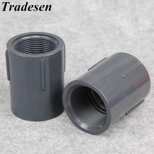 Both ends PVC 1/2" 3/4" 1" Female Thread Straight Connector Pipe Adapter Garden Irrigation Fittings UPVC Full Thread Coupling