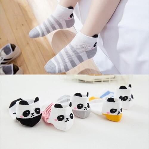 5Pairs/lot 0-3Y Baby Socks Summer Cotton 3D Cartoon Animal Kids Socks Girls Mesh Cute Newborn Boy Toddler Socks 2021 Summer New