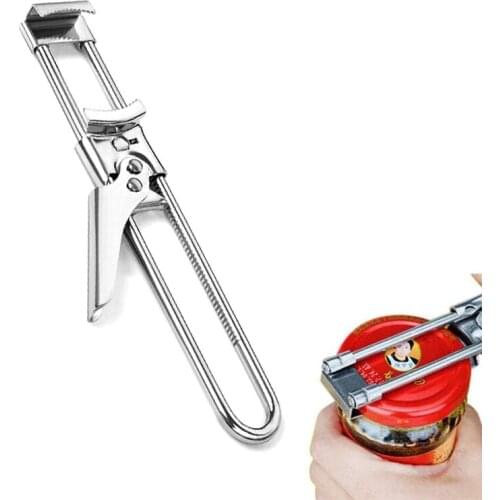 Can Opener Multifunctional Stainless Steel Jar Bottle Opener Manual Adjustable Jar Lid Opener Multifunction Home Kitchen Gadgets