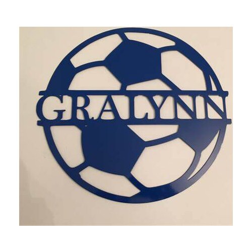 Personalized Name Laser Cut Acrylic Football Wall Decor, Soccer Decor,Birthday Boy photo prop wall sign,Birthday Gift