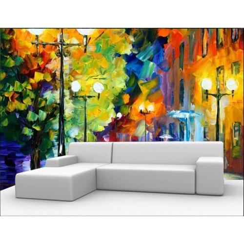 Custom 3D large mural,Cool color street painting murals living room backdrop,KTV Hotel wallpaper papel de parede