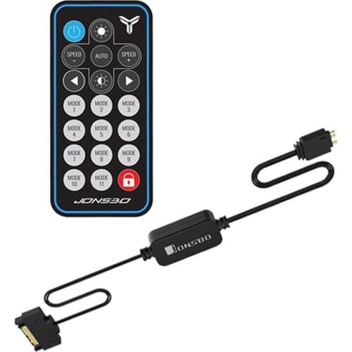 ARGB Controller Remote Control 5V 3Pin SATA Power Supply Memory LED Light Stripe for Computer PC Case