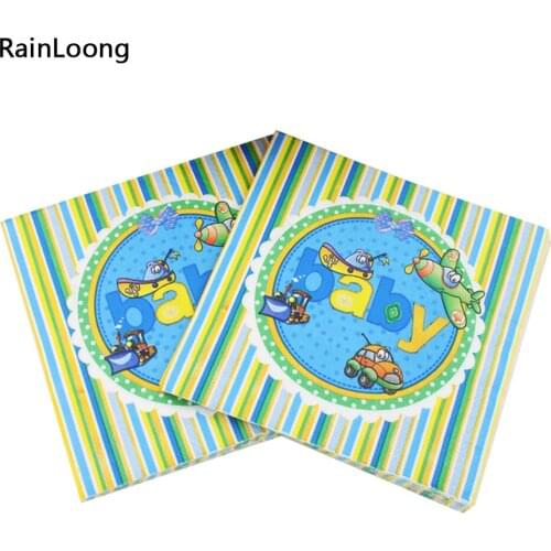 [RainLoong] Baby Paper Napkin Printed Festive & Para Festas Tissue Decoration Guardanapo 33cm*33cm 1 pack (20pcs/pack)