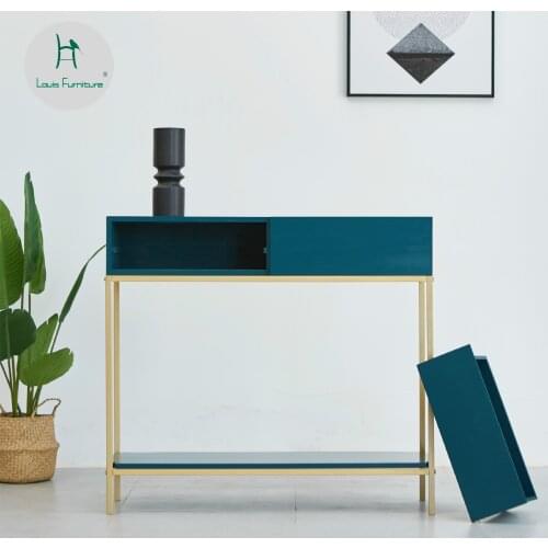 Louis Fashion Sofa Tables Modern Vestibule Cabinet Nordic Entrance Desk Entry Hall Simple Wall